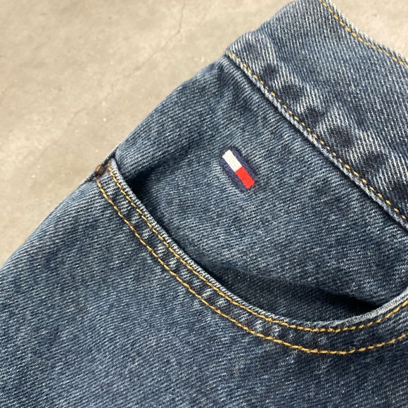 Vintage Y2KTommy Hilfiger Sz 9 Flare Bell Bottom Side Slit Jeans 2001 - Picture 6 of 9